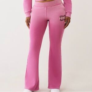 WOMENS TRUE RELIGION WASHED BIG T BOOTCUT SWEATPANTS SIZE MEDIUM